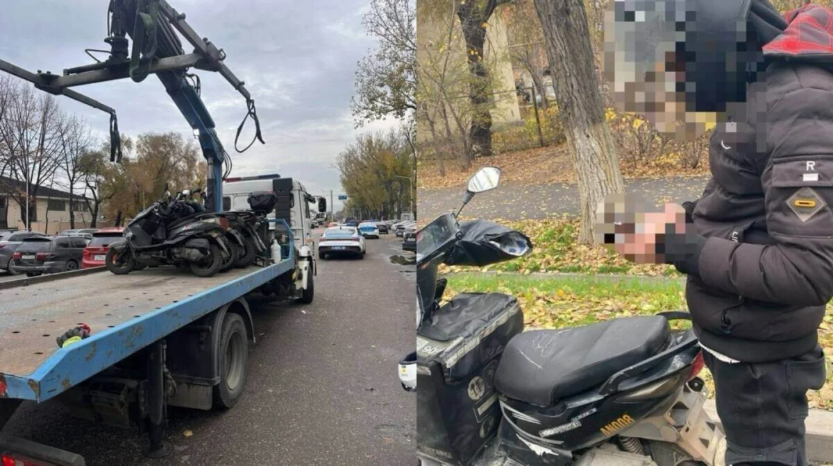 Алматыда мыңдаған мопед айып тұрағына қойылған