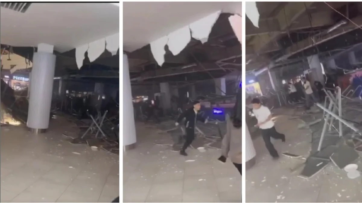 Екібастұзда сауда орталығының төбесі опырылып түсті