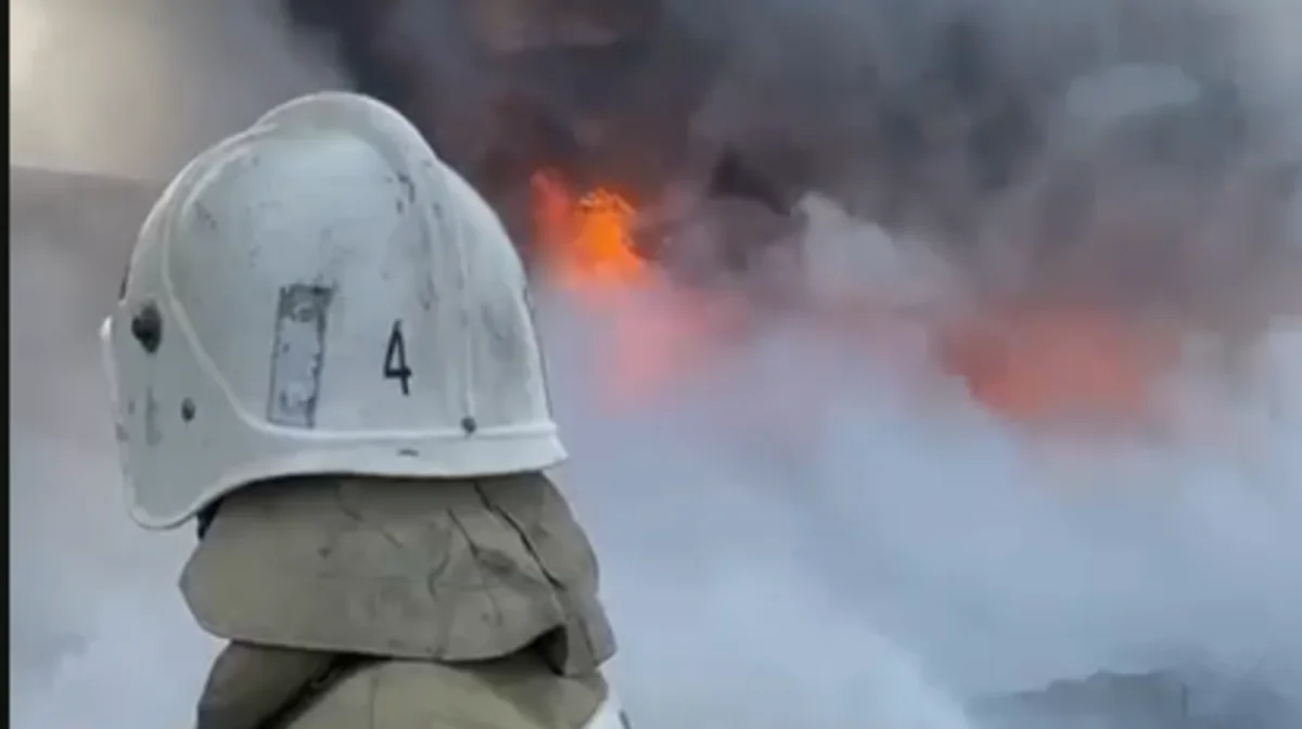 Таразда асфальт-бетон зауыты аумағында өрт шықты