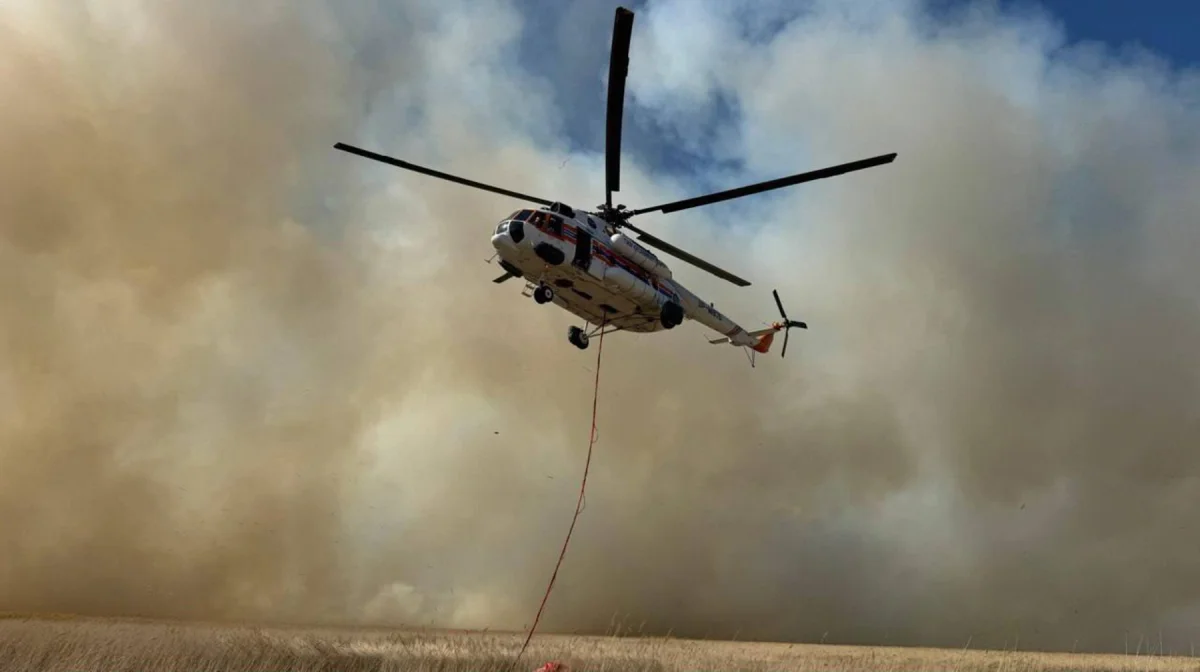 «Ақжайық» резерватындағы өрт 1,5 мың гектар аумаққа тарады