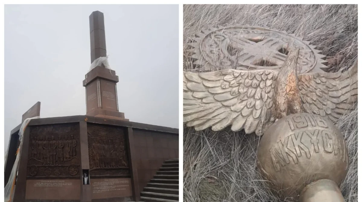 Солтүстік Қазақстанда Міржақып Дулатовтың ескертіш-мемориалын қиратып кетті