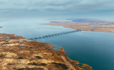 Как выглядит самый длинный мост в Казахстане