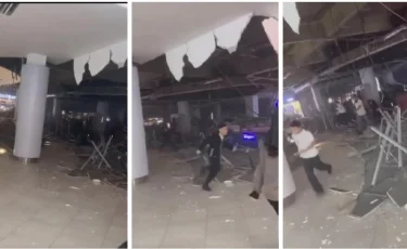 Екібастұзда сауда орталығының төбесі опырылып түсті