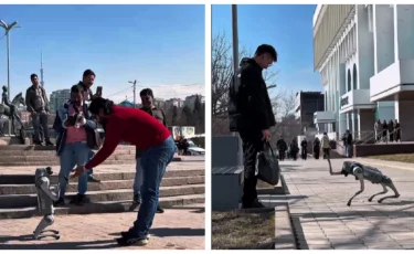 Алматы көшелеріне серуенге шыққан робот-ит жұртты таңғалдырды (ВИДЕО)