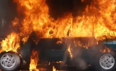 Алматы облысында өртенген көлік ішінен мәйіт табылды