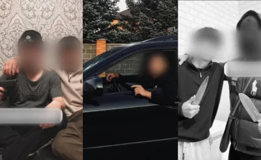 TikTok-та қару ұстап түскен жасөспірімдер полицияға жеткізілді