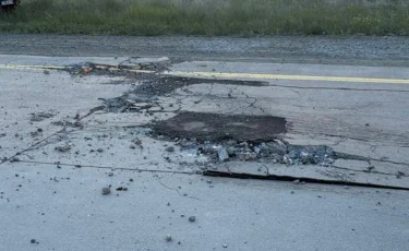 Аномальная жара повредила дорожное покрытие на трассе «Астана – Павлодар»