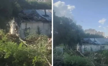 Астанада балалар ұйықтап жатқан үй сүріле бастаған (ВИДЕО)