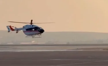 Жетісайдағы өрттен зардап шеккен тағы бір адам тікұшақпен Шымкентке жеткізілді