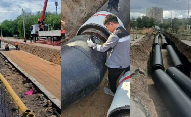 Теміртаудағы тозығы жеткен жылу желілері жаңартылып жатыр