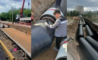 В Темиртау обновляют изношенные тепловые сети