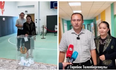 В Актау семьи братьев-близнецов проголосовали на выборах в Курултай